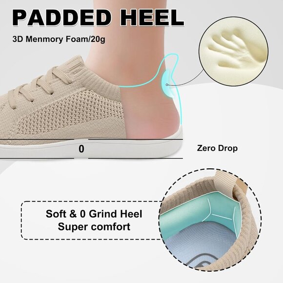 Brand New Women Khaki Rubber JIASQUI Barefoot Shoes Minimalist Sneakers Running - Picture 4 of 6